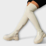 Lureva - Overknee boty s robustní podrážkou