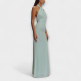 Milada - Elegantní maxi šaty s halter výstřihem