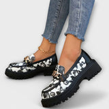 Primrose - Retro květinové robustní mokasíny