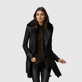 Dagmara - Elegantní kožený kabát