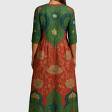 Lada - Maxi šaty s vintage květinovým potiskem