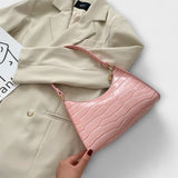 Valerie - Lesklá kožená taška přes rameno