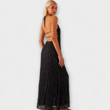 Radislava – Maxi šaty s halter výstřihem