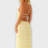 Radislava – Maxi šaty s halter výstřihem