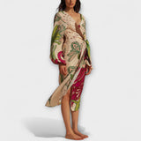 Iveta - Dovolená maxi tunika se zavazováním v pase