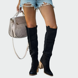 Barbora - Ortopedické kožené boty po kolena