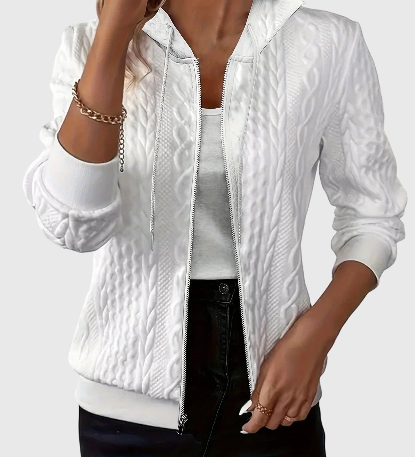 Lena™ - Mikina s kapucí a zipem