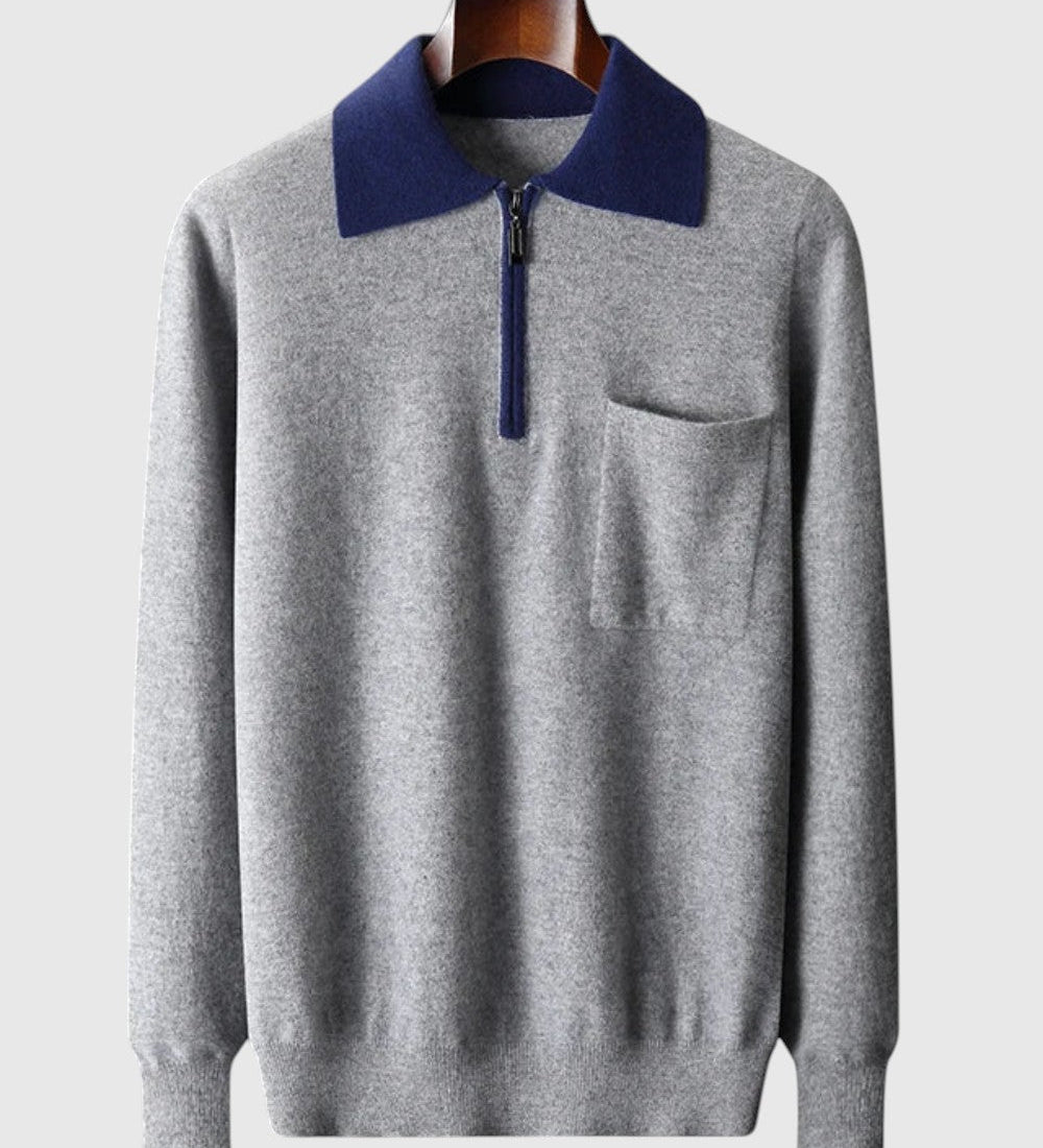 Libuše- Polo Castelle se zipem z kašmíru