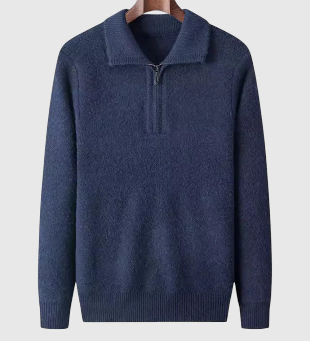 Libuše- Kašmírový svetr se čtvrtým zipem Gstaad