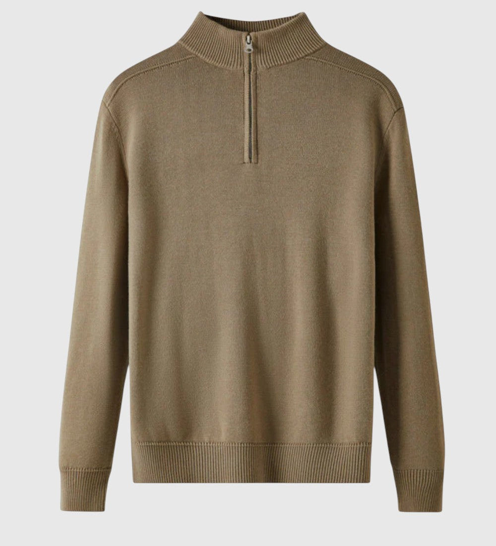 Perla- Svetr s zipem z merino vlny Capri