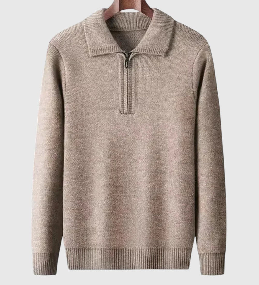 Libuše- Kašmírový svetr se čtvrtým zipem Gstaad