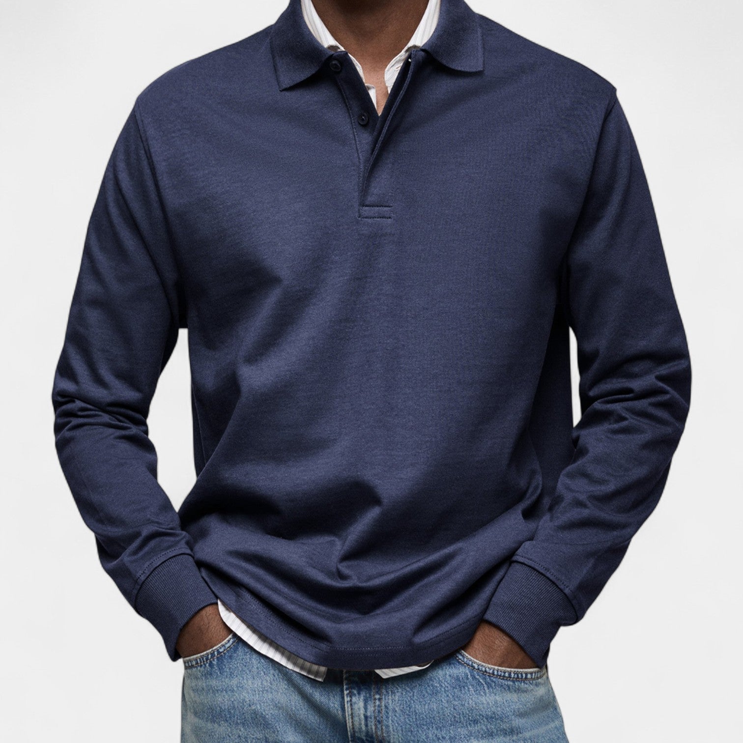 Tomáš – Elegantní penské polo s dlouhým rukávem