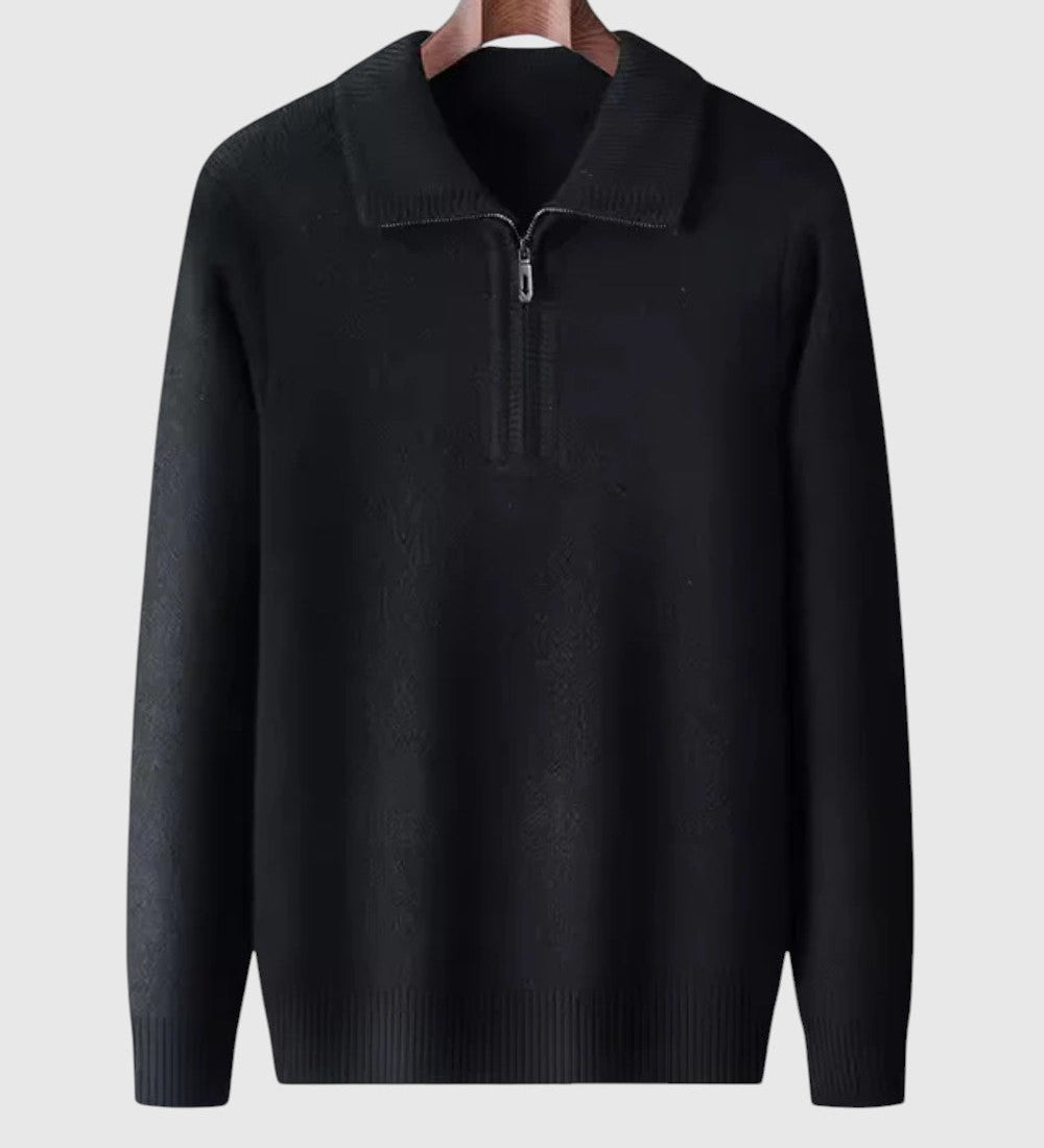 Libuše- Kašmírový svetr se čtvrtým zipem Gstaad