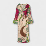 Iveta - Dovolená maxi tunika se zavazováním v pase