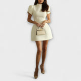 Věnceslava - Minišaty s otevřenými zády