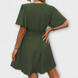 Blažena - Šaty s V-výstřihem a řasením v pase