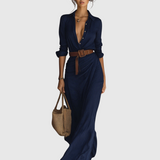 Svatava - Dlouhé šaty s límečkem