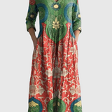 Lada - Maxi šaty s vintage květinovým potiskem