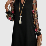 Jolanta - Elegantní šaty s výstřihem do V a výraznými rukávy