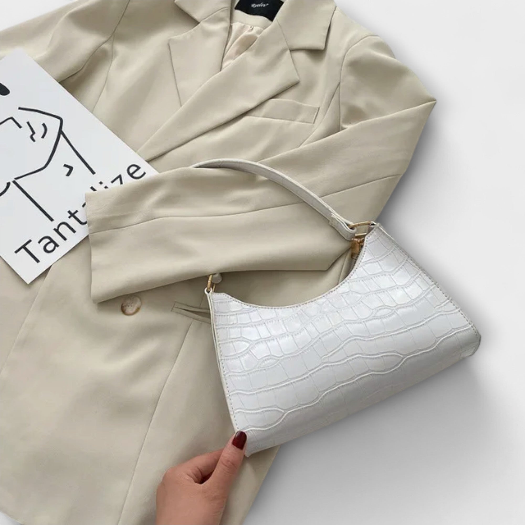 Valerie - Lesklá kožená taška přes rameno