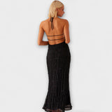 Radislava – Maxi šaty s halter výstřihem