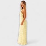 Radislava – Maxi šaty s halter výstřihem