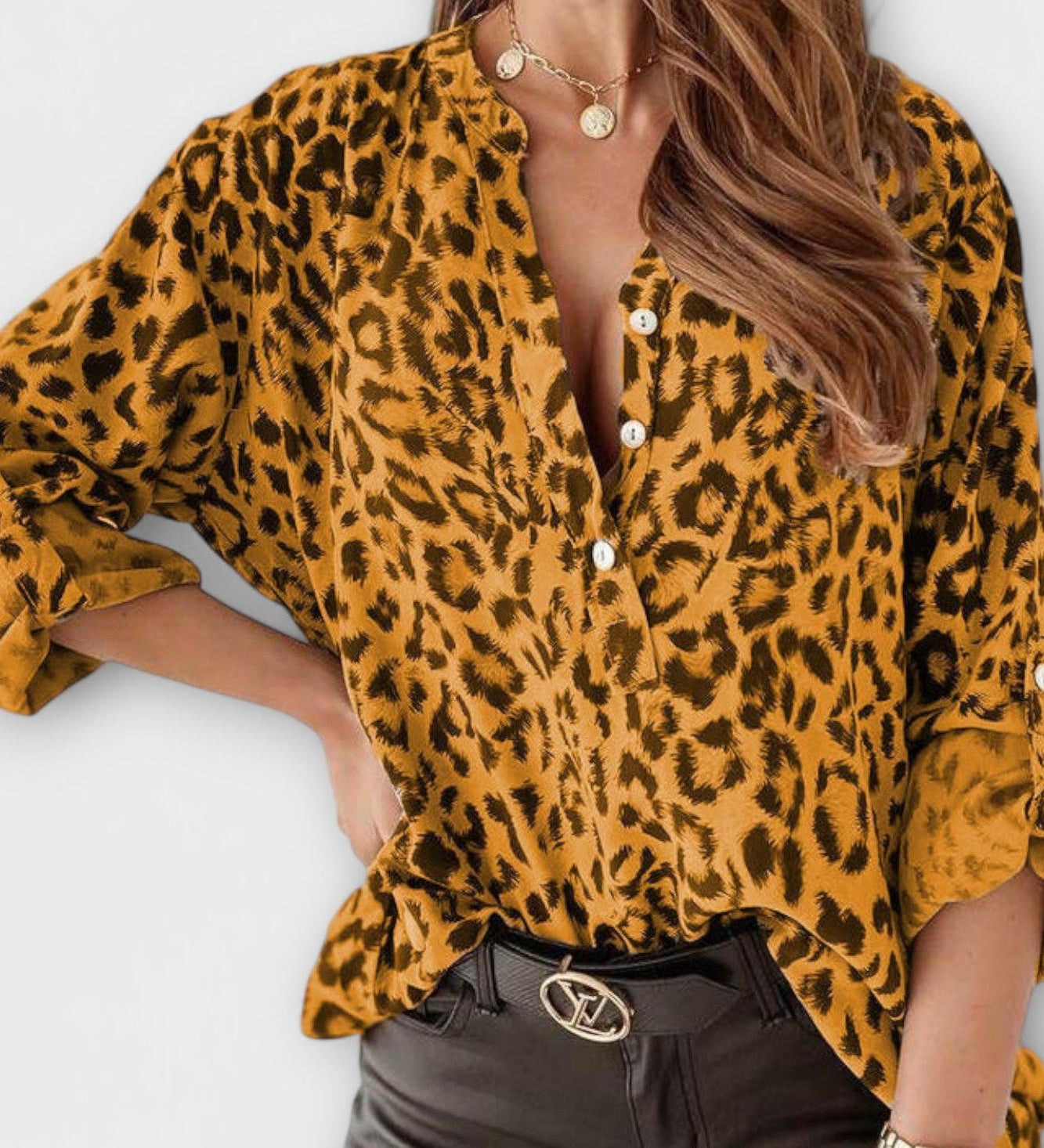 Luisa – Stylová leopardí vzorovaná blůza