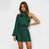 Miriam - Minišaty s jedním rukávem a drapováním