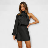 Miriam - Minišaty s jedním rukávem a drapováním