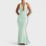 klara - Hedvika šaty s halter výstřihem a odhalenými zády