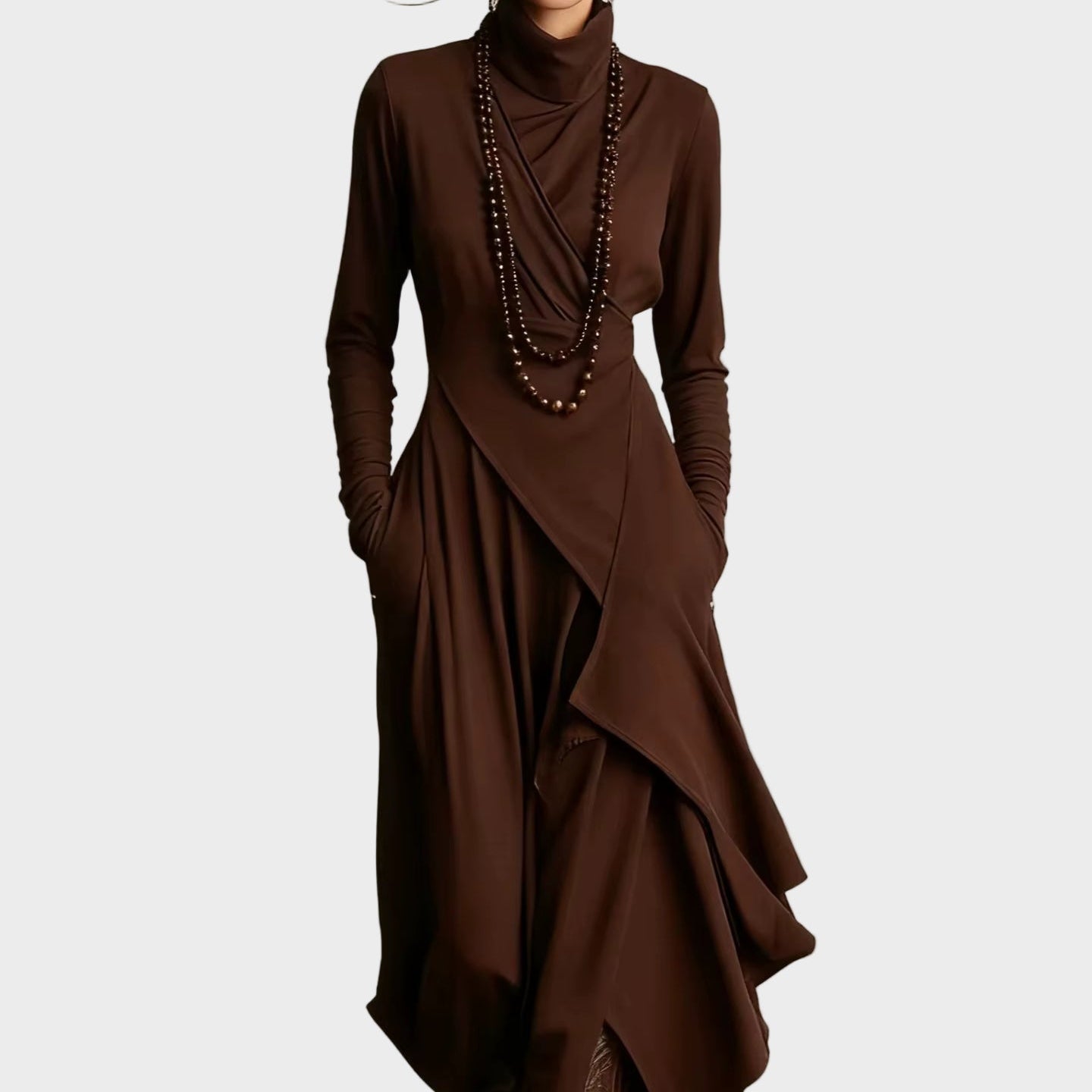 Veronika | Asymetrické Elegantní Šaty s Drapováním