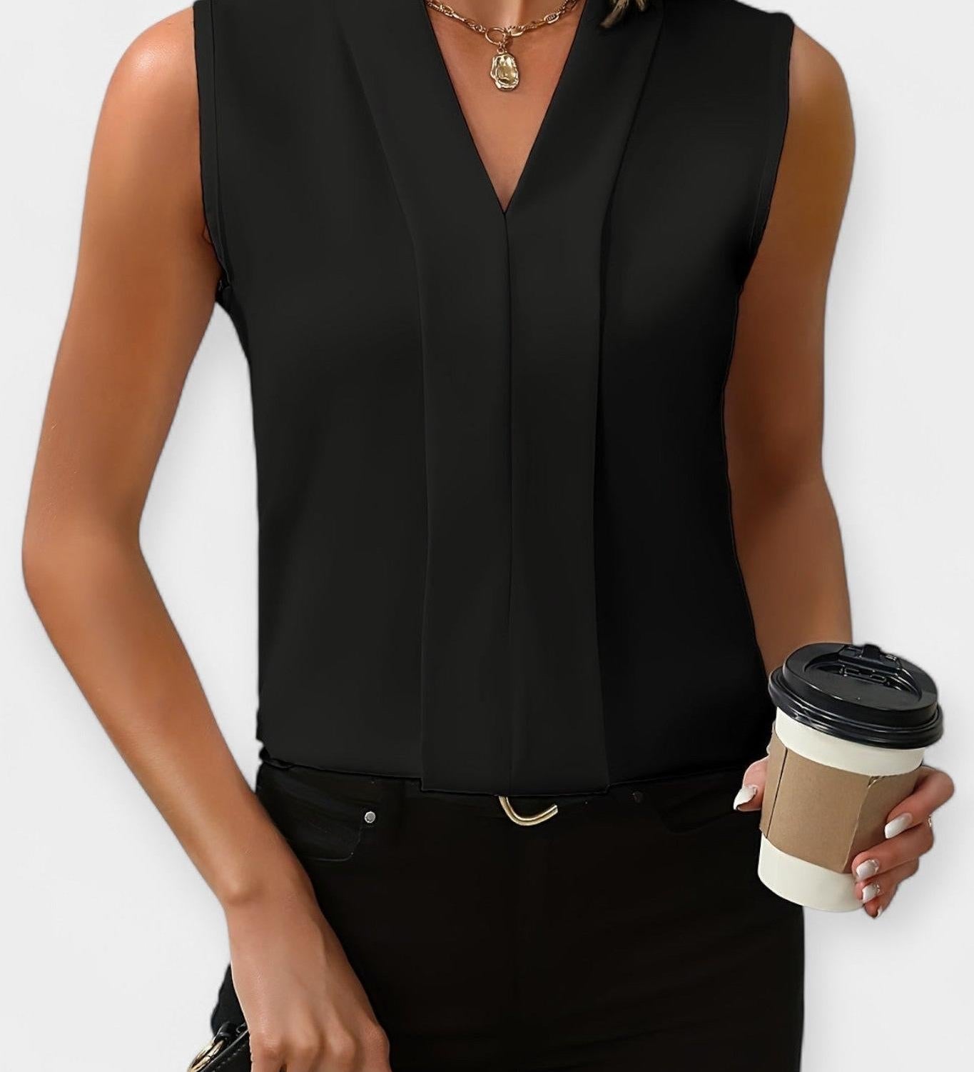 Stylový top bez rukávů
