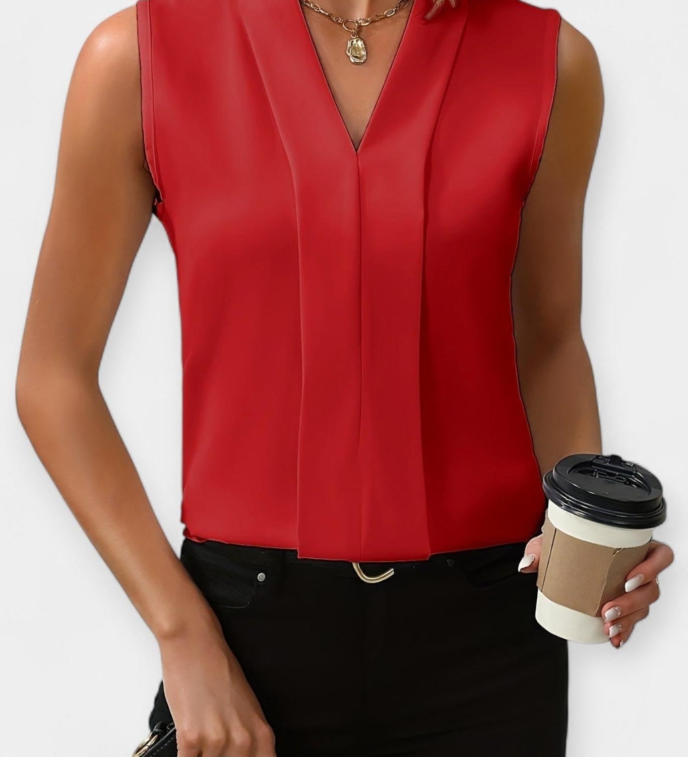 Stylový top bez rukávů