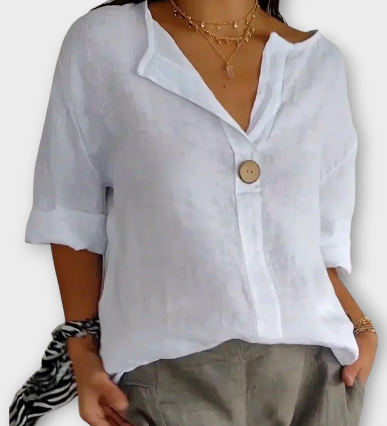 V-krční Knoflíková Tréninková Košile