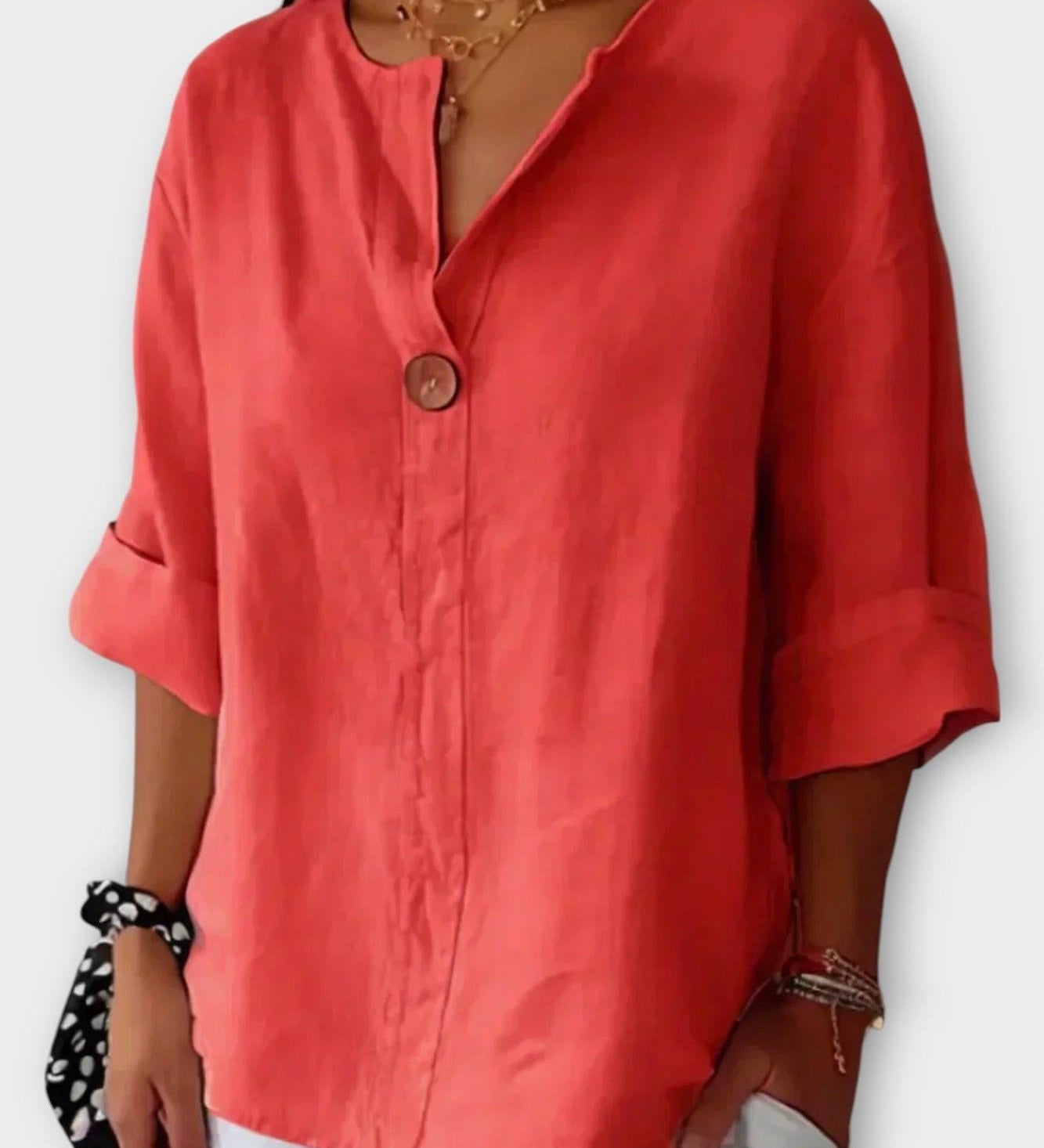 V-krční Knoflíková Tréninková Košile