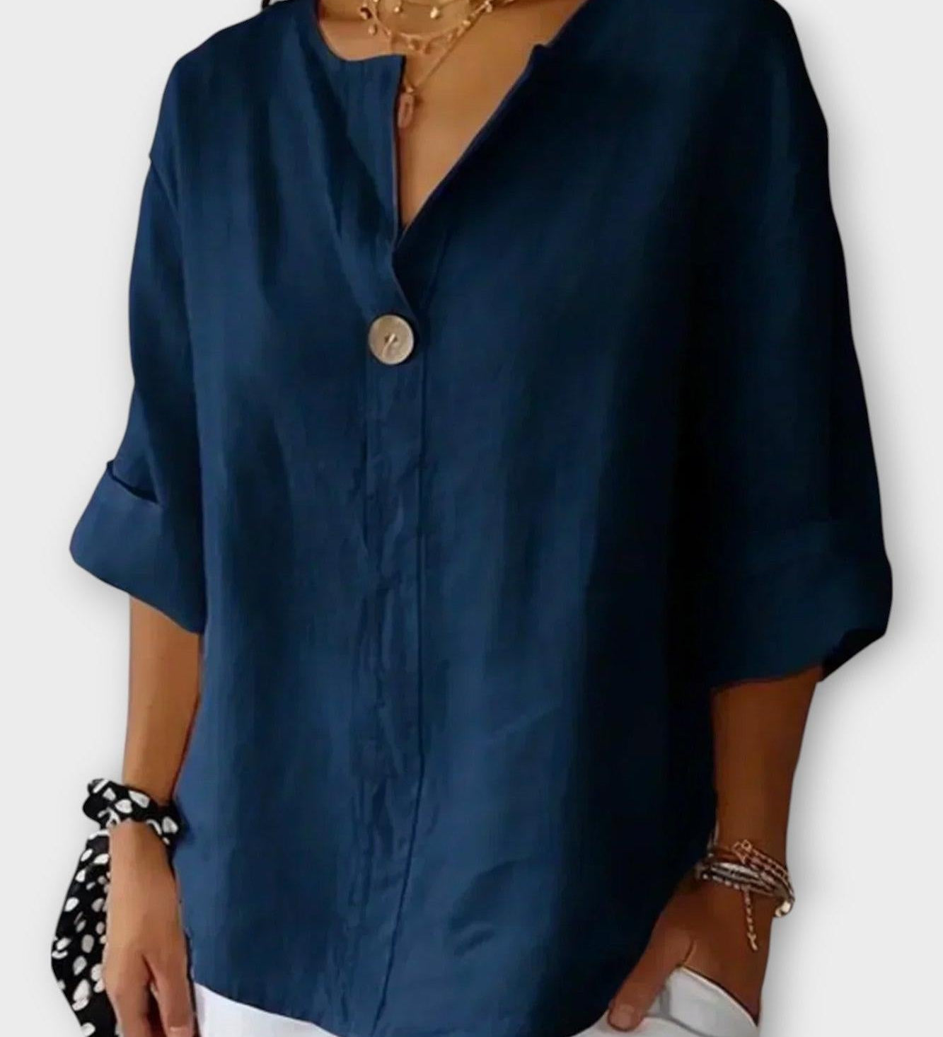 V-krční Knoflíková Tréninková Košile