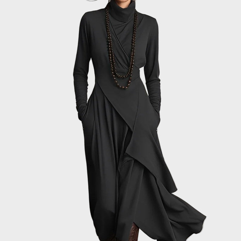 Veronika | Asymetrické Elegantní Šaty s Drapováním