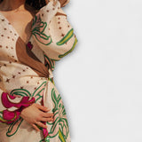 Iveta - Dovolená maxi tunika se zavazováním v pase