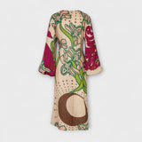 Iveta - Dovolená maxi tunika se zavazováním v pase