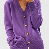 Kateřina - Pletený kardigan s knoflíky ve tvaru srdce